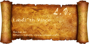 Labáth Vince névjegykártya